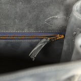 Vintage Hermes Kelly Sellier 32 Bleu Indigo Doblis Gold Hardware - Thumbnail View 9