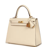 Hermes Kelly Sellier 25 Nata Epsom Gold Hardware - Thumbnail View 5