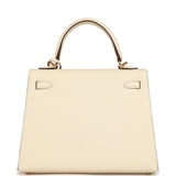 Hermes Kelly Sellier 25 Nata Epsom Gold Hardware - Thumbnail View 4