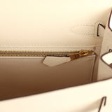 Hermes Kelly Sellier 25 Nata Epsom Gold Hardware - Thumbnail View 9