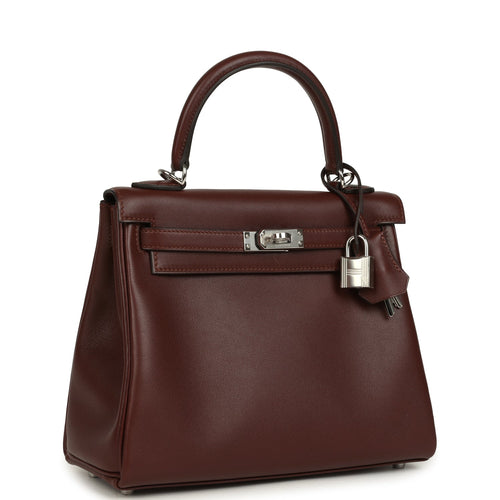 Hermes Kelly Retourne 25 Terre Cheri Palladium Hardware
