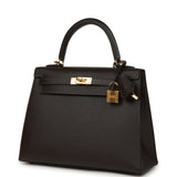 Hermes Kelly Sellier 25 Bai Brun Madame Gold Hardware - Thumbnail View 5