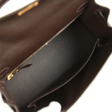 Hermes Kelly Sellier 25 Bai Brun Madame Gold Hardware - Thumbnail View 8