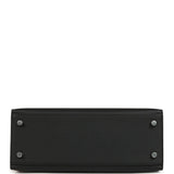Hermes Kelly Sellier 25 Black Epsom Palladium Hardware - Thumbnail View 6