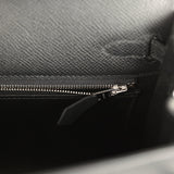 Hermes Kelly Sellier 25 Black Epsom Palladium Hardware - Thumbnail View 9