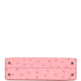 Hermes Kelly Sellier 20 Bubblegum Ostrich Boreal Palladium Hardware