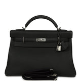 Hermes Kelly 42 Maxi Black Togo Palladium Hardware - Thumbnail View 1
