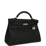 Hermes Kelly 42 Maxi Black Togo Palladium Hardware - Thumbnail View 2