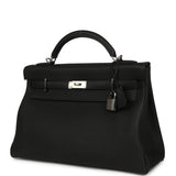 Hermes Kelly 42 Maxi Black Togo Palladium Hardware - Thumbnail View 4