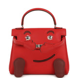 Hermes "Quelle Idolle" Kelly Doll Rouge Radieux and Rouge H Swift Palladium Hardware - Thumbnail View 1