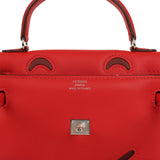 Hermes "Quelle Idolle" Kelly Doll Rouge Radieux and Rouge H Swift Palladium Hardware - Thumbnail View 7