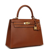 Hermes Kelly Sellier 25 Fauve Barenia Gold Hardware - Thumbnail View 2
