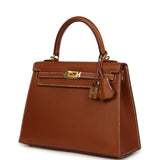 Hermes Kelly Sellier 25 Fauve Barenia Gold Hardware - Thumbnail View 5