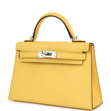 Hermes Kelly Sellier 20 Jaune Mango Epsom Palladium Hardware - Thumbnail View 5