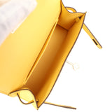 Hermes Kelly Sellier 20 Jaune Mango Epsom Palladium Hardware - Thumbnail View 8