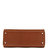 Hermes Kelly Retourne 28 Fauve Barenia Faubourg Palladium Hardware - Thumbnail View 6