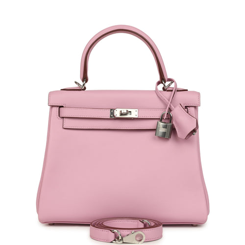 Hermes Kelly Retourne 25 Mauve Sylvestre Swift Palladium Hardware
