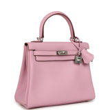 Hermes Kelly Retourne 25 Mauve Sylvestre Swift Palladium Hardware - Thumbnail View 2
