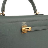 Hermes Kelly Sellier 25 Vert Amande Epsom Gold Hardware - Thumbnail View 7