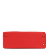 Pre-owned Hermes Kelly Retourne 32 Rouge De Couer Togo Palladium Hardware - Thumbnail View 6
