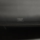 Hermes Kelly Sellier 25 Ecru & Black Toile H Canvas and Black Swift Palladium Hardware - Thumbnail View 7