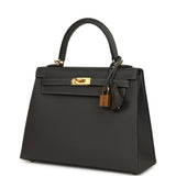 Hermes Kelly Sellier 25 Graphite Epsom Gold Hardware - Thumbnail View 5