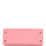 Hermes Kelly Sellier 25 Rose Confetti Epsom Palladium Hardware - Thumbnail View 6