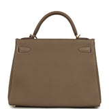 Hermes Kelly Retourne 32 Etoupe Togo Gold Hardware - Thumbnail View 4