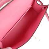 Hermes Kelly Sellier 20 Bubblegum Ostrich Boreal Palladium Hardware - Thumbnail View 8