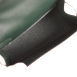 Hermes Kelly Sellier En Desordre 20 Vert Fonce Epsom Palladium Hardware - Thumbnail View 9