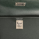 Hermes Kelly Sellier En Desordre 20 Vert Fonce Epsom Palladium Hardware - Thumbnail View 10