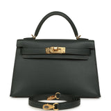 Hermes Kelly Sellier 20 Vert Mangrove Epsom Gold Hardware