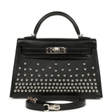Hermes Kelly Sellier 20 Clouté Black Box Palladium Hardware - Thumbnail View 1