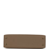 Hermes Special Order (HSS) Kelly Sellier 20 Etoupe and Havane Chevre Mysore Permabrass Hardware - Thumbnail View 6