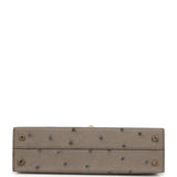 Hermes Special Order (HSS) Kelly Sellier 20 Graphite Verso Ostrich Permabrass Hardware - Thumbnail View 6