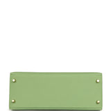 Pre-owned Hermes Kelly Sellier 28 Vert Criquet Epsom Gold Hardware - Thumbnail View 6