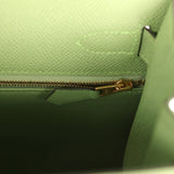 Pre-owned Hermes Kelly Sellier 28 Vert Criquet Epsom Gold Hardware - Thumbnail View 9