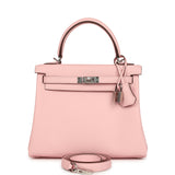 Hermes Kelly Retourne 25 Rose Sakura Swift Palladium Hardware - Thumbnail View 1