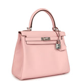 Hermes Kelly Retourne 25 Rose Sakura Swift Palladium Hardware - Thumbnail View 2