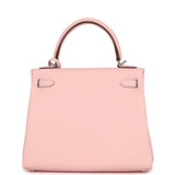 Hermes Kelly Retourne 25 Rose Sakura Swift Palladium Hardware - Thumbnail View 4