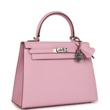Hermes Kelly Sellier 25 Mauve Sylvestre Epsom Palladium Hardware - Thumbnail View 2