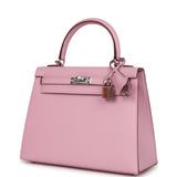 Hermes Kelly Sellier 25 Mauve Sylvestre Epsom Palladium Hardware - Thumbnail View 5