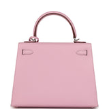 Hermes Kelly Sellier 25 Mauve Sylvestre Epsom Palladium Hardware - Thumbnail View 4
