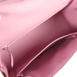 Hermes Kelly Sellier 25 Mauve Sylvestre Epsom Palladium Hardware - Thumbnail View 8