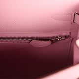 Hermes Kelly Sellier 25 Mauve Sylvestre Epsom Palladium Hardware - Thumbnail View 9