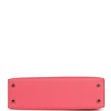 Hermes Kelly Sellier 20 Rose Azalee Epsom Palladium Hardware - Thumbnail View 6