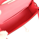 Hermes Kelly Sellier 20 Rose Azalee Epsom Palladium Hardware - Thumbnail View 8