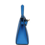 Hermes Kelly Sellier 20 Bleu Hydra Epsom Electrum Hardware - Thumbnail View 3