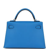 Hermes Kelly Sellier 20 Bleu Hydra Epsom Electrum Hardware - Thumbnail View 4