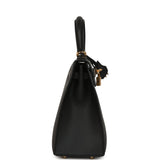 Hermes Kelly Sellier 25 Black Epsom Gold Hardware - Thumbnail View 3